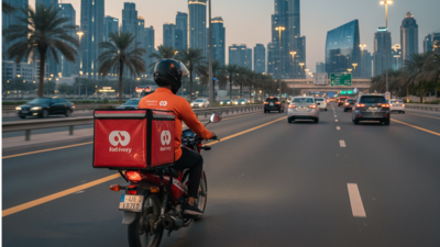 UAE tightens traffic rules to protect delivery riders / AI-generated illustration UAE: Delivery riders in Dubai and Sharjah face Dh1,500 fines and permit suspensions under new traffic rules