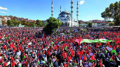 Pro-Palestinian demonstrators rally in Ankara, Turkiye on Sunday Ahead of talks, Hamas calls for swift hostage-prisoner exchange