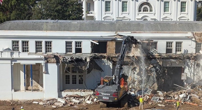 White House East Wing demolition begins as Donald Trump builds first ever presidential ballroom