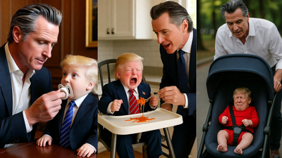 Diaper diplomacy: Newsom’s 'baby Trump' meme goes viral after Democrats sweep key states