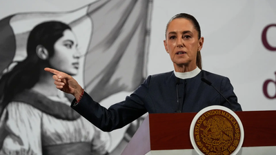 Mexican President Claudia Sheinbaum (Image credits: AP) Mexican leader calls for tougher sexual harassment laws after attack