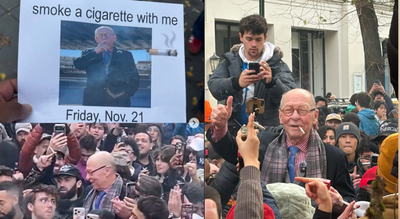 2,500 New Yorkers showed up for an old man’s five-minute cigarette break invitation