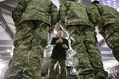 FILE - Vice President Dick Cheney is seen during a medal ceremony and rally with troops at Camp Speicher, Iraq, Thursday, May 10, 2007. (AP Photo/Gerald Herbert, file) Dick Cheney dies at 84: How 9/11 shaped the 'Cheney Doctrine' and created America's 'war on terror'