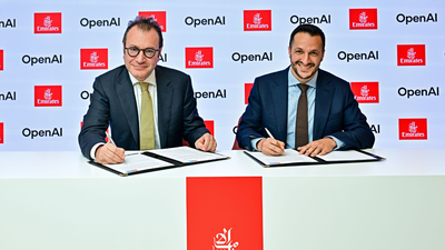 Emirates partners with OpenAI to deploy ChatGPT Enterprise, drive AI innovation, and transform operations/Image: WAM Emirates and OpenAI team up to drive AI innovation across airline operations