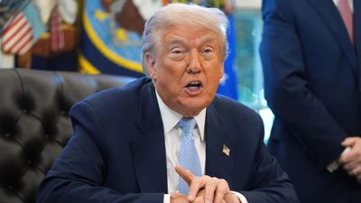 <p>US President Donald Trump (Photo credit: AP)</p>
<p>” decoding=”async” fetchpriority=”high”></p>
</div>
<div>
<p><span title= Trump’s Gaza peace plan: UNSC approves US-drafted resolution; Hamas rejects proposal
