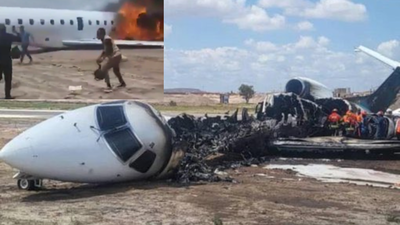 <p>Screen grab (Source: X @geotechwar, @RT_com)</p>
<p></p>
</p>
<p></p>
<p>” decoding=”async” fetchpriority=”high”></p>
</div>
<div>
<p><span title= Watch: Plane carrying Congo minister, 20 others bursts into flames; skids off runway