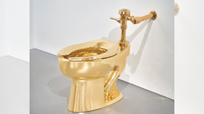 Fully functional, opulent: Solid gold toilet fetches $12.1m at NYC auction; artwork was titled ‘America’