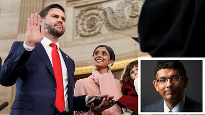 On Christianity row, MAGA commentator Dinesh D'Souza was 'caught lying' as he said his Hindu ancestors in India were oppressed. 'My Hindu ancestors were oppressed': Indian-origin Christian MAGA activist 'caught lying' in support of JD Vance