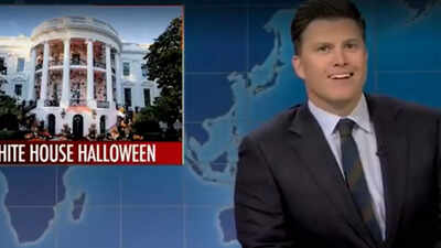 SNL’s ‘Weekend Update’ gets dark as Colin Jost mocks Trump’s Halloween clip