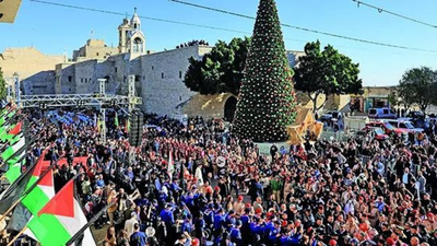 Thousands flock to Bethlehem to revive Christmas spirit after 2 years of war in Gaza