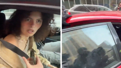 Woman who gave Jake Lang a ride after mob attack says she dropped him after learning he is pro‑ICE: ‘If your Uber’s here, get out'