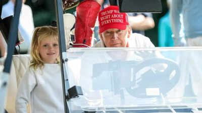 Lara Trump’s ‘Golfing with Grandpa’ photos reveal a gentle side of Donald Trump that social media can’t stop talking about