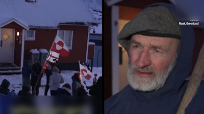 Image: AP Meet Jens Kjeldsen: 70-year-old man who protests outside the US Consulate in Greenland every morning in freezing cold