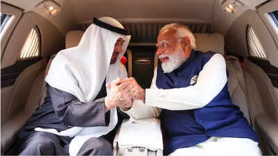 UAE President Sheikh Mohamed bin Zayed’s New Delhi visit, marked by warm gestures / image: @MygovIndia Watch: PM Modi’s warm welcome for UAE President Sheikh Mohamed during India visit