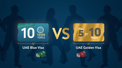 Blue Visa vs Golden Visa/Representative Image UAE Blue Visa vs Golden Visa: Difference, eligibility, and which one suits you for long-term residency