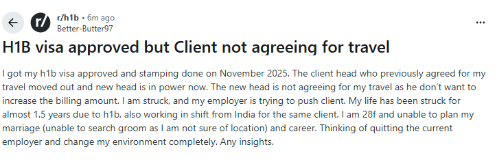 Woman waiting for approval for 1.5 years