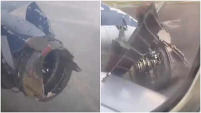 Watch: Passengers scream as Arik Air Boeing flight's left engine destroyed mid-air; plane makes emergency landing