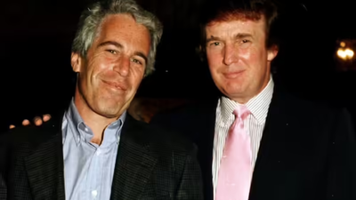 <p>Trump with Epstein (File photo)</p>
<p>” decoding=”async” fetchpriority=”high”></p>
</div>
<div>
<p><span title= ‘I have nothing to hide’: Trump responds to Epstein link claims; takes dig at Hillary Clinton