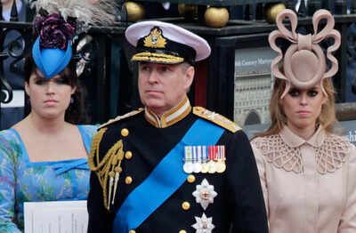 FILE - Britain's Prince Andrew, center, and his daughters Princess Eugenie, left, and Princess Beatrice leave Westminster Abbey after the wedding of Prince William to Catherine Middleton, in London, April 29, 2011. (AP Photo/Gero Breloer, File) From Bill Gates to former prince Andrew: The biggest names felled by the Epstein files