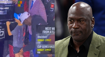 Michael Jordan under fire after post-race celebration gesture toward child goes viral