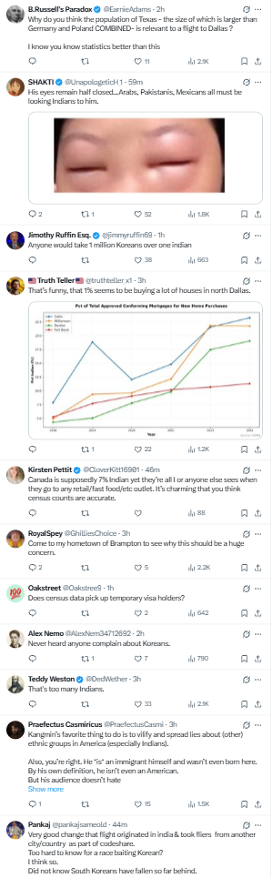 X (formerly Twitter) users react to Korean content creator's dig at Indians in the US. X (formerly Twitter) users react to Korean content creator's dig at Indians in the US.