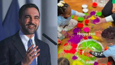 Watch: Zohran Mamdani makes ‘2K’ rangoli for Holi, shares message for NYC’s Hindu communities