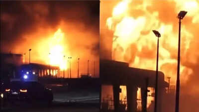 Bahrain news: Drone strike sparks fire at airport fuel tanks during Iran vs US–Israel war