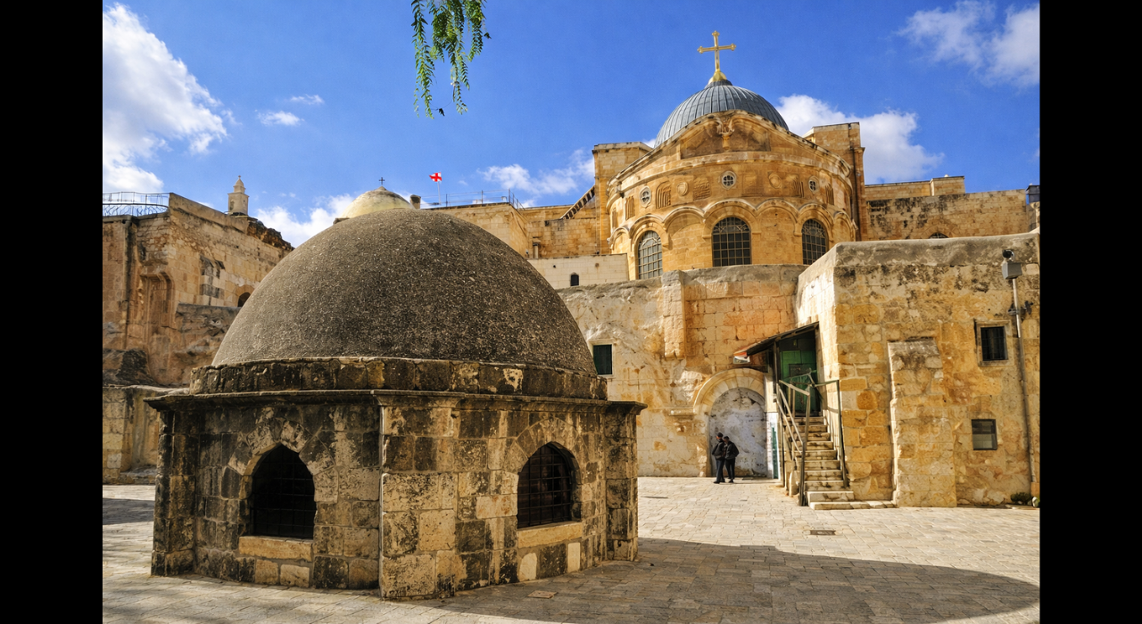 Church of the Holy Sepulchre in Jerusalem/ Photo via https://www.planetware.com Church of the Holy Sepulchre
