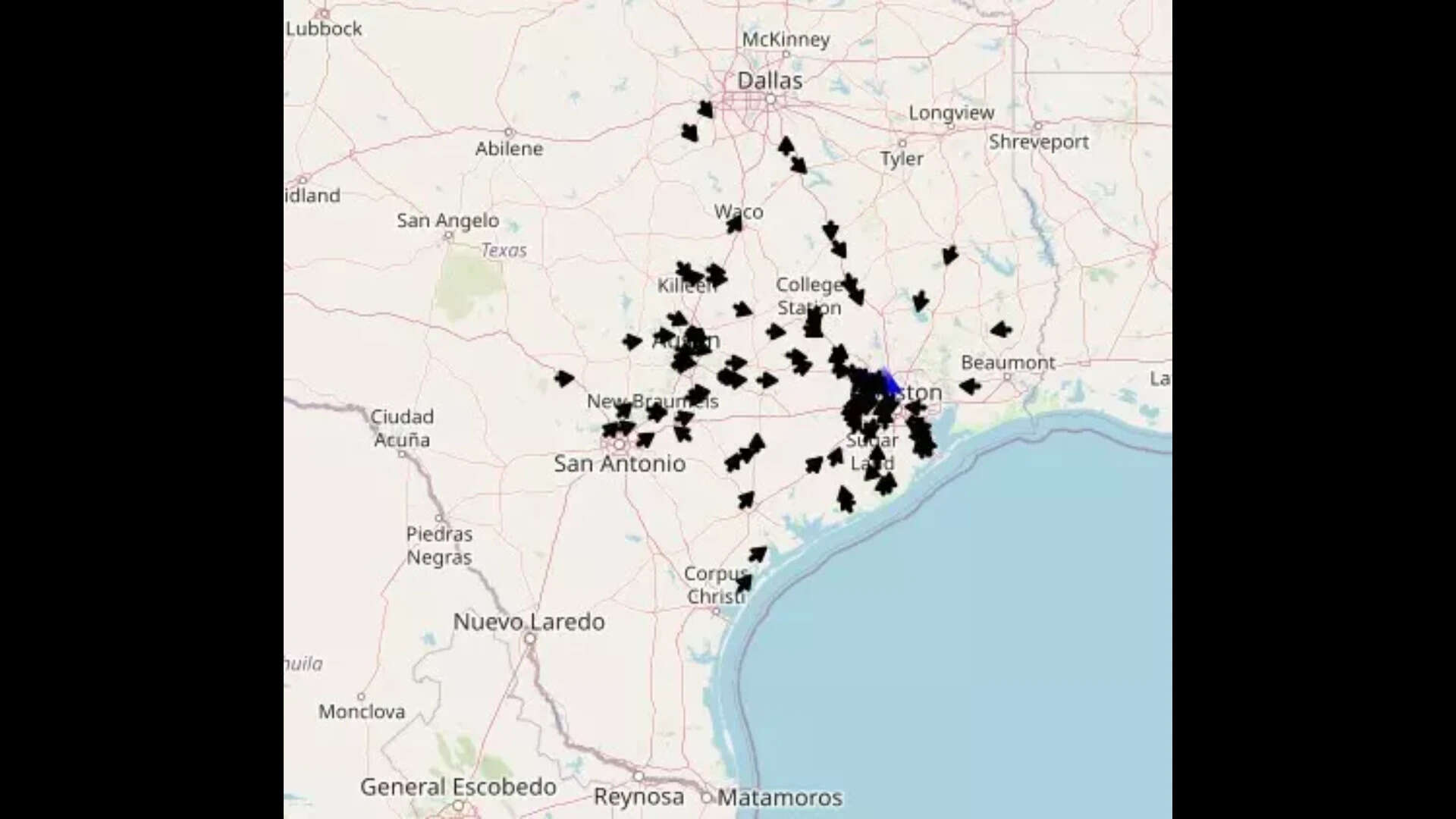 Nasa confirmed meteor became visible at an altitude of 49 miles above Stagecoach, located northwest of Houston.