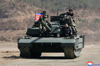 <p>This photo provided by the North Korean government shows its leader Kim Jong Un, front right, his daughter, reportedly named Kim Ju Ae, and other soldiers on a tank at a military training base in North Korea, Thursday, March 19, 2026. </p>
<p>” decoding=”async” fetchpriority=”high”></p>
</div>
<div>
<p><span title= Kim Jong Un’s teenage daughter spotted driving tank during military drill, sparking fresh succession buzz — watch