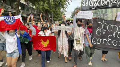 Pro democracy protests in Myanmar (AP file photo) Myanmar resistance groups pledge to oust military-backed civilian government