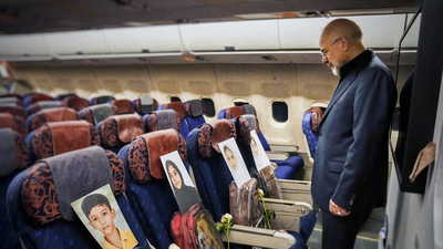 Image shared by Iranian Parliament Speaker Mohammad Bagher Qalibaf (posted on X) 'My companions on this flight': Iran marks Pakistan trip with tribute to Minab school strike victims