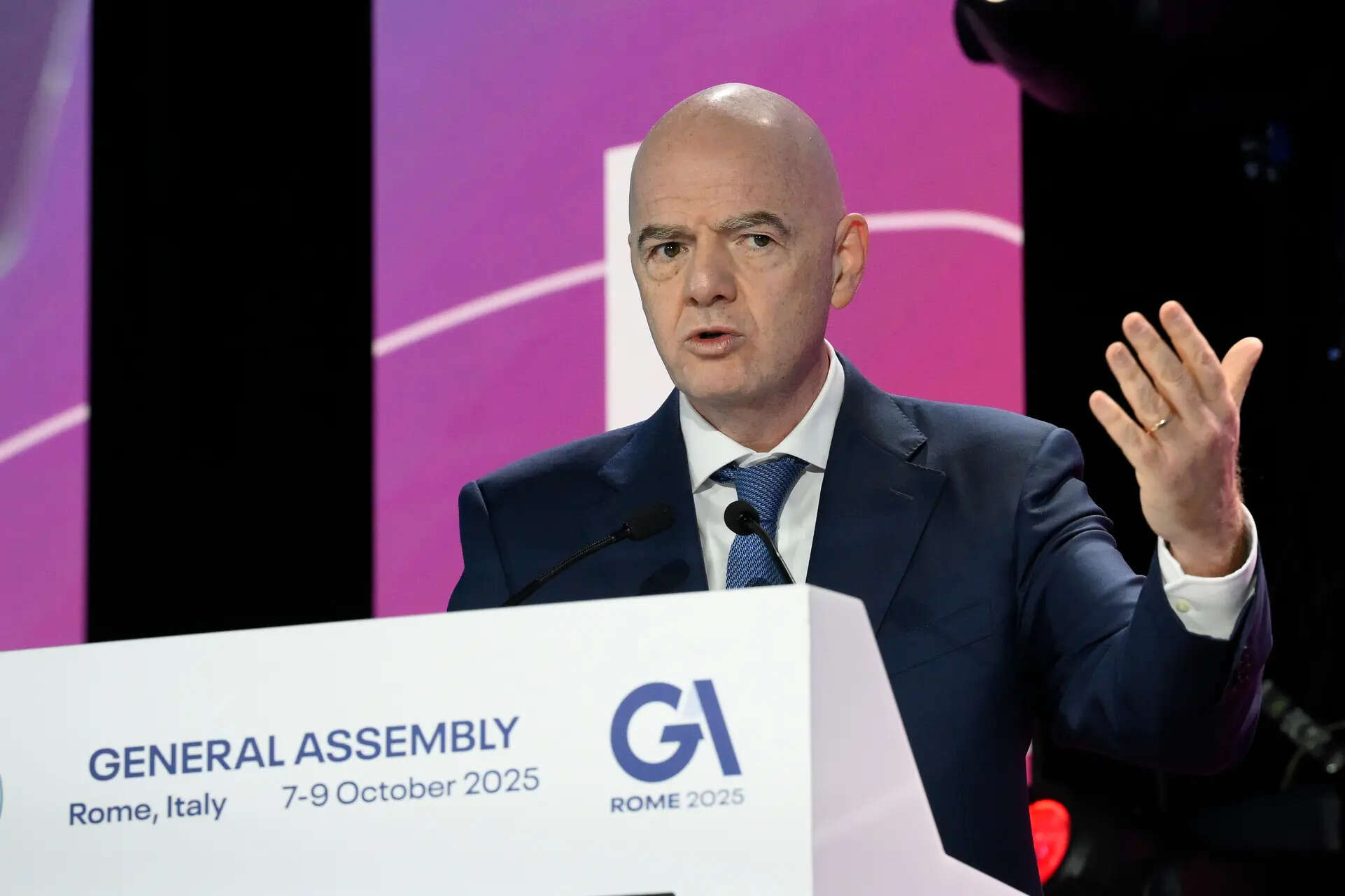 FIFA president Infantino calls on protesters to keep calm at Israel's soccer games amid peace talks