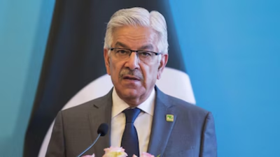 Pakistan defence minister Khawaja Asif (File photo) 'We will take it to Kolkata': Pakistan defence minister Khawaja Asif warns India of strikes in 'future misadventures'