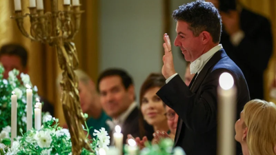 Trump halts speech in awkward moment to praise Rory McIlroy’s Masters win at White House dinner