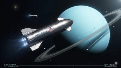 Image: AI Generated SpaceX's Starship could cut travel time to Uranus in half