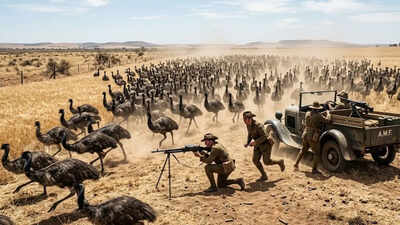 PC: Google Gemini The Great Emu War of 1932: How 20,000 flightless birds outsmarted the Australian army