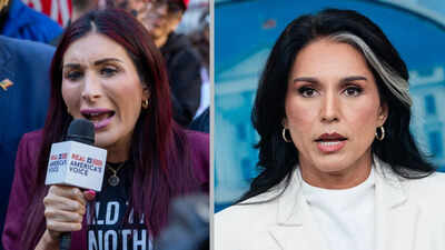 Laura Loomer (Left) Tulsi Gabbard (Right) 'Lifelong Hindu pretending to be Christian': Laura Loomer criticises Tulsi Gabbard over Bible verse post