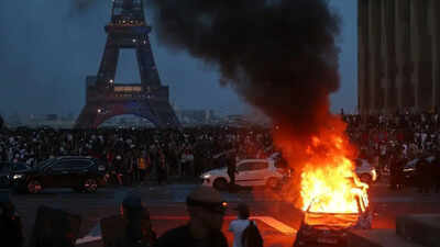 Car burns as PSG supporters celebrate in Paris (AP Photo) Riots, vandalism, death & 780 arrests: PSG's Champions League win celebrations turn violent across France