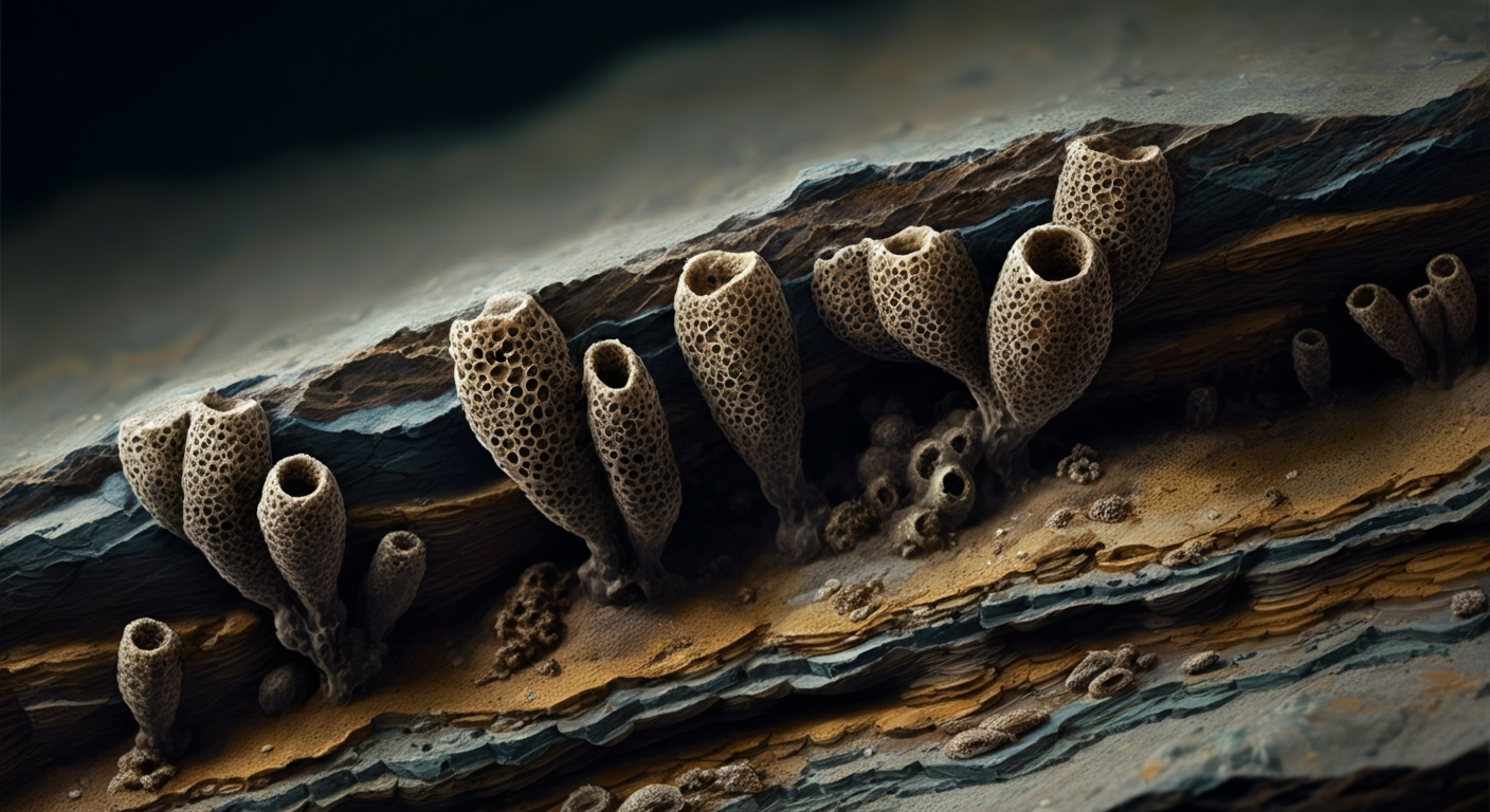 These structures, resembling the skeletons of modern sponges, challenge the traditional view of the Cambrian explosion as the definitive start of animal evolution, suggesting early animals coexisted with bacteria in low-oxygen environments. Ancient Sponge Reef Revealed