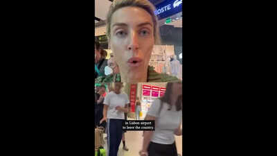CNN journalist's video from Lisbon Airport went viral as she showed the long queue to leave the country owing to the new EU travel rules -- making travelers miss their flights 'Sorry pal, this is how rest of the world travels': American journalist shows chaos at Lisbon Airport due to new EU rules, gets trolled