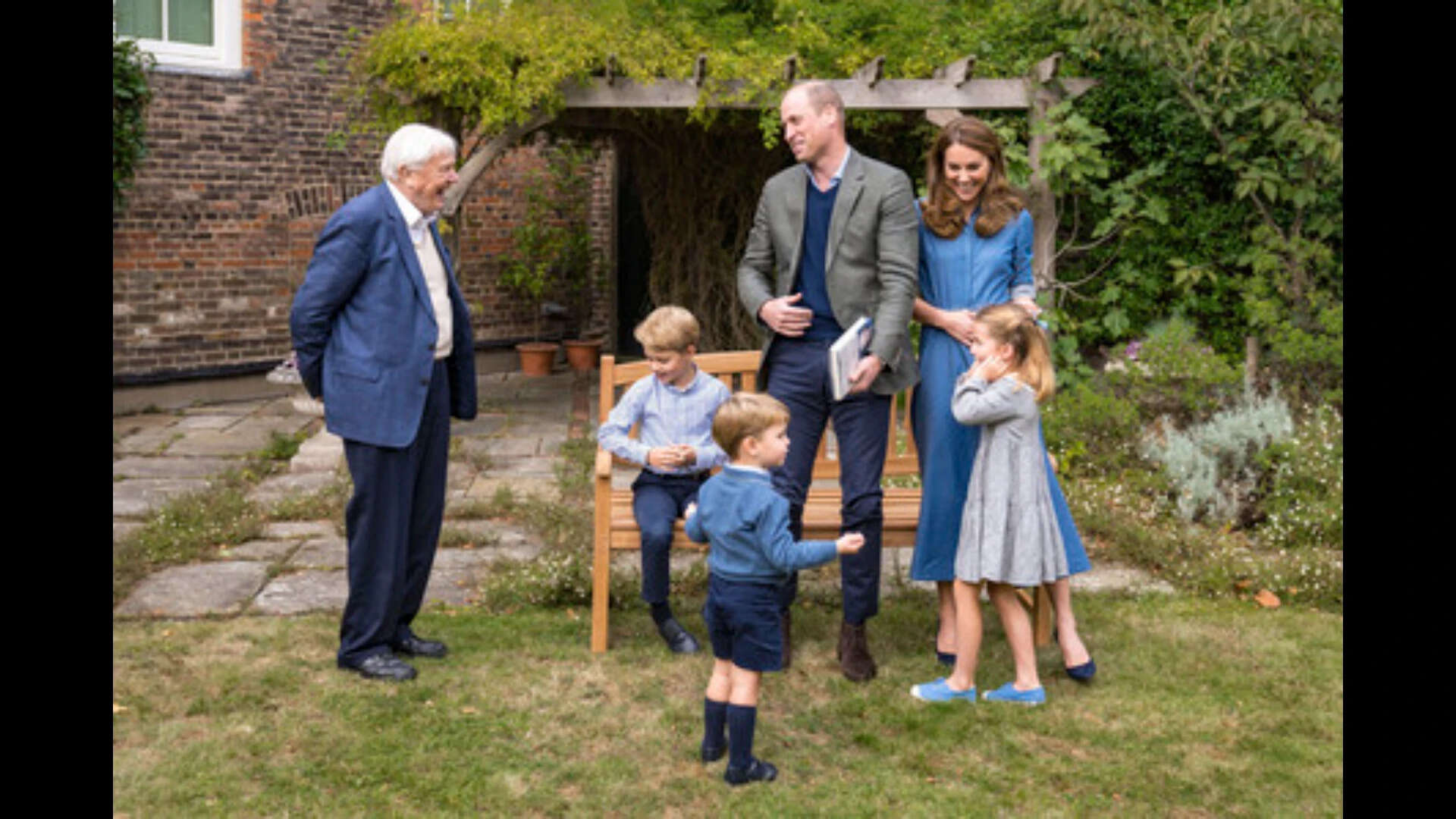 Prince William and Catherine, Princess of Wales interact with David Attenborough alongside their children, Prince George, Princess Charlotte and Prince Louis| Image Credit: PTI Image from the Duchess of Cambridge