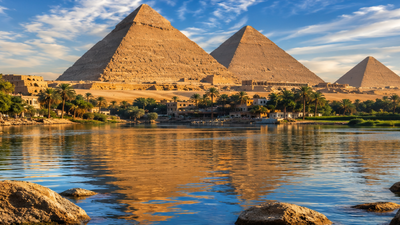 Ancient Egyptians ingeniously utilized a forgotten, high-volume Nile branch, the Khufu Branch, to transport massive pyramid stones. Image credit: Chatgpt Scientists found fossil pollen that revealed a hidden Nile channel used to build the Great Pyramid