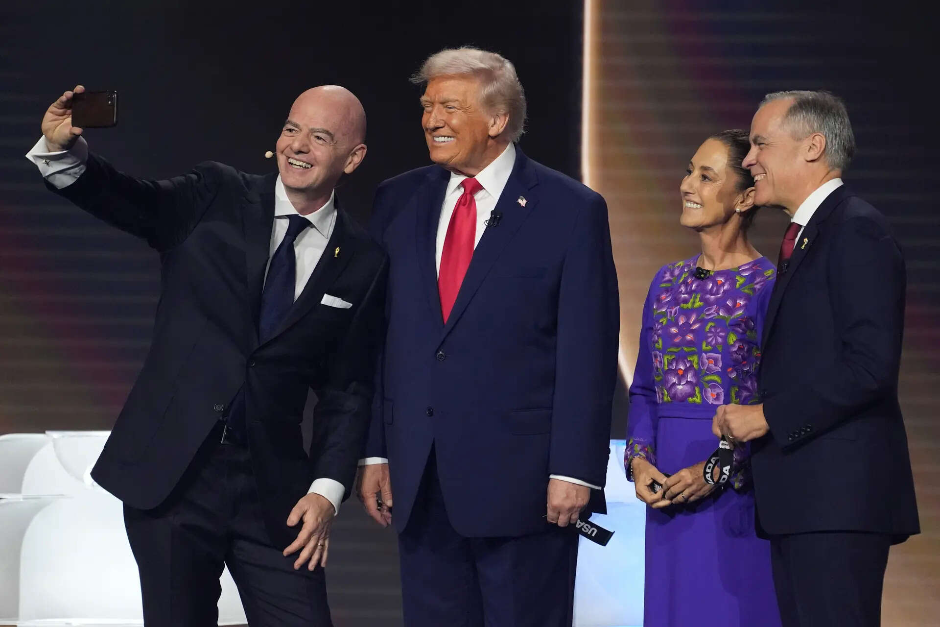 Photos of the FIFA World Cup draw for the 2026 soccer tournament