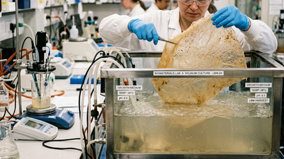 Image: AI Generated Scientists grow a bacteria-made “living” supermaterial that could replace plastic