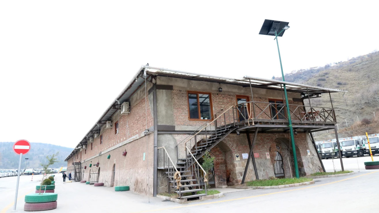 The library found its home inside a former brick factory once used by the sanitation department.