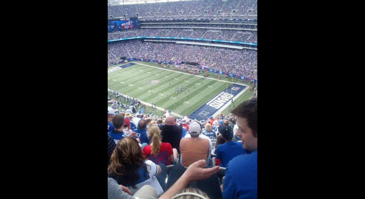 This is the view at the MetLife Stadium from a seat close to the £8.5m ticket