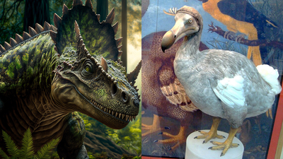 Image: Left/Canva/Right/Wikipedia Why are humans obsessed with bringing back Dinosaurs: Exploring de-extinction
