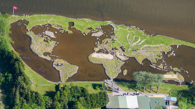 ‘World inside water’: Danish farmer built an entire world map inside a lake