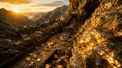 Representative AI image 2,000-year-old Roman gold mine found buried beneath a Spanish mountain reveals how ancient engineers moved millions of tonnes of earth